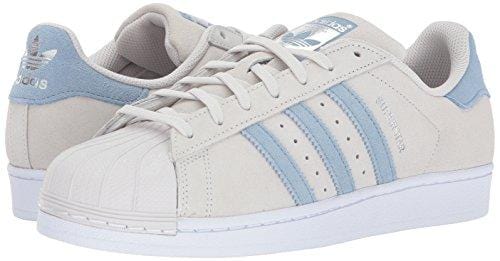 adidas Originals Men's Superstar Running Shoe, Pearl Grey Tactile Blue, 10 Medium US
