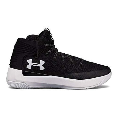 Under Armour Kids Boy's UA GS Curry 3ZERO Basketball Shoes, Black/White, 4 M US Big Kid