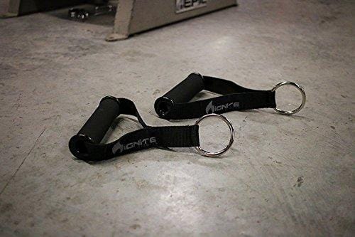 Ignite Fitness Ultra Heavy Duty Elite Exercise Handles Solid ABS Cores, Comfortable Extra Wide Foam Grips, Seamless O Rings - Perfect Resistance Band Handles Crossfit Bodybuilding