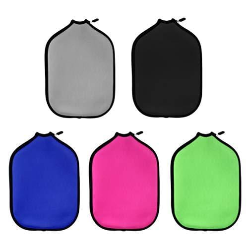 MagiDeal 5Pcs/Set Universal Pickleball Paddle/Racket Cover Zipper Sleeve Protector Case Holder Storage Bag - Solid Multi Colors