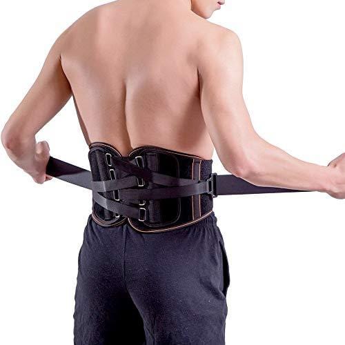 King of Kings Lower Back Brace Pain Relief with Pulley System - Lumbar Support Belt for Women and Men - Adjustable Waist Straps for Sciatica, Spinal Stenosis, Scoliosis or Herniated Disc - Large