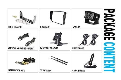 ZEROXCLUB Digital Wireless Backup Camera System Kit,No Interference,IP69 Waterproof Wireless Rear View Camera + 7'' LCD Wireless Reverse Monitor for Rv/Truck/Trailer/Bus/Pickup/Van (W01-7 inch)