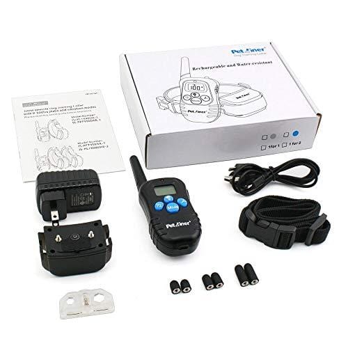 Petrainers PET998DRB1 Rechargeable Dog Shock Collar with Remote Dog Training Collar with Beep Vibration Shock Collar for Dogs Small Medium Large, 1000ft Remote Range