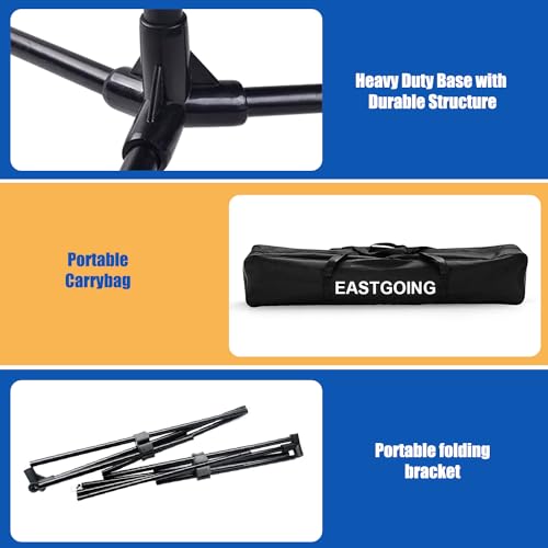 Eastgoing 10 ft Mini Portable Soccer Tennis Net | Pickleball Net System with Carrying Bag for Driveway Backyard. Easy Assemble Beach Tennis Net | Tennis Practice for Indoor and Outdoor