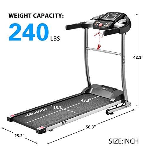 Merax Treadmill Easy Assembly Folding Electric Treadmill Motorized Running Machine