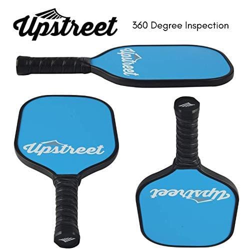 Upstreet Graphite Pickleball Paddle Set - Polypro Honeycomb Composite Core - Paddles Include Racket Cover