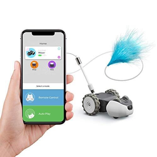 Petronics Mousr Interactive Robotic cat Toy | Plays Automatically or by Smartphone Control | Voted Best cat Toy 2018