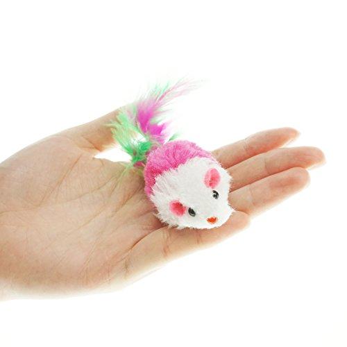 Aftermarket Furry Pet Cat Toys Mice, Cat Toy Mouse, Pet Toys for Cats, Cat Catcher for Feather Tails, 10 Counting