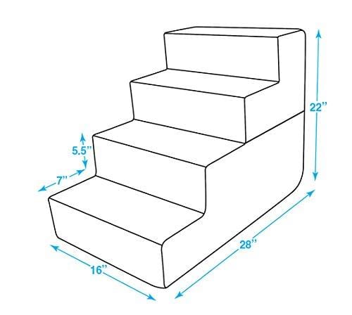 Best Pet Supplies Foldable CertiPUR-US Certified Foam Pet Stairs/Steps