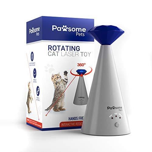 Pawsome Pets Automatic Cat Laser Toy - Pet Laser Light for Cats, Interactive Cat Chase Toy With 3 Rotating Modes - Auto Shut Off - Ultra Pickleball