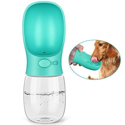 Pedy Dog Water Bottle for Walking or Outdoor Travel with Bowl Dispenser, Antibacterial Portable Leak Proof Pet Travel Water Drink Cup, Water Drinking Bottle 12 OZ
