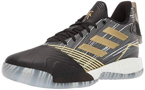 adidas Men's TMAC Millennium Basketball Shoe, Black/Gold Metallic/Dark Heather Solid Grey, 11 M US