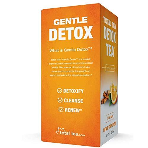 Total Tea Gentle Detox Tea. Caffeine Free - Keto Diet - Gluten Free Herbal Tea Cleanse Supplement with Senna - Liver Detox Cleanse for Weight Loss - Colon Cleanse Sleep Tea Paleo - 25 Sealed Teabags