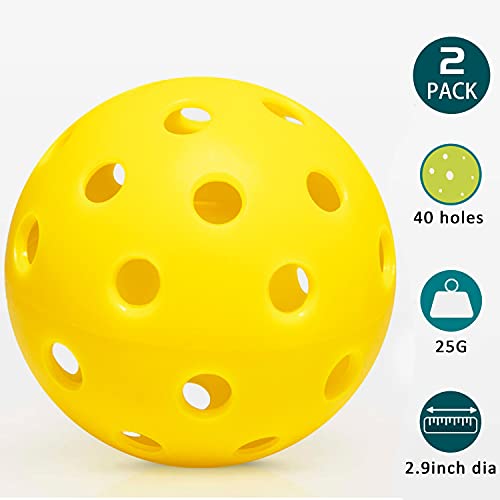 Zdgao Pickleball Set with 4 Paddles and Net - Official Size Net, 4-Pickleball Paddles, and 2 Outdoor Pickleball Balls, Outdoor Fun for Kids, Teens and Adults