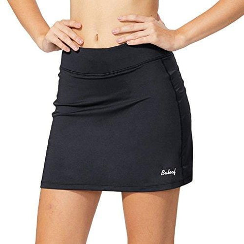 Baleaf Women's Active Athletic Skort Lightweight Skirt with Pockets for Running Tennis Golf Workout Black Size S [product _type] Baleaf - Ultra Pickleball - The Pickleball Paddle MegaStore