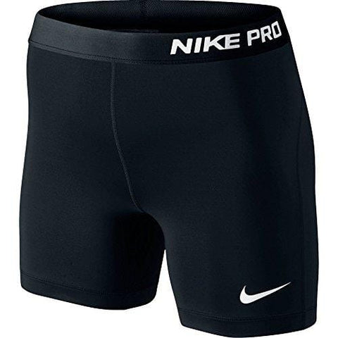 Nike Womens 5 Pro Core Compression Shorts-Black/White-Large
