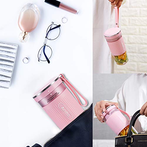 Portable Blender, Cordless Personal Blender Juicer, Mini Mixer, Smoothies Maker Fruit Blender Bottle Cup With USB Rechargeable, BPA Free, 10oz,for Home, Office, Sports, Travel, Outdoors, by Aeitto