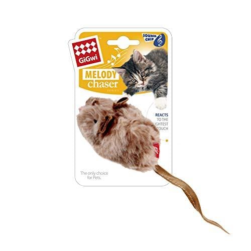 Gigwi Chirpy Cat Mouse Toy Squeak- Cat Toys Interactive Squeaking Mouse Cat Toy Melody Chaser Play N Squeak Kitten Toy, Mouse Sound Cat Toy for Boredom - Ultra Pickleball