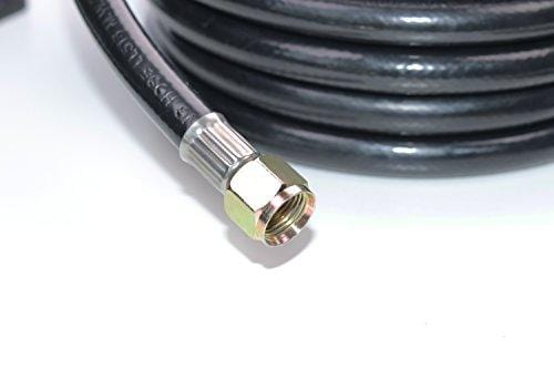 DOZYANT 12 FT RV Propane Quick Connect Hose for RV to Grill, BBQ Quick Release LP Gas Line for Camp Chef Stove, Pit Boss Burner - 3/8 Female Flare Fitting x 1/4 Full Flow Male Plug