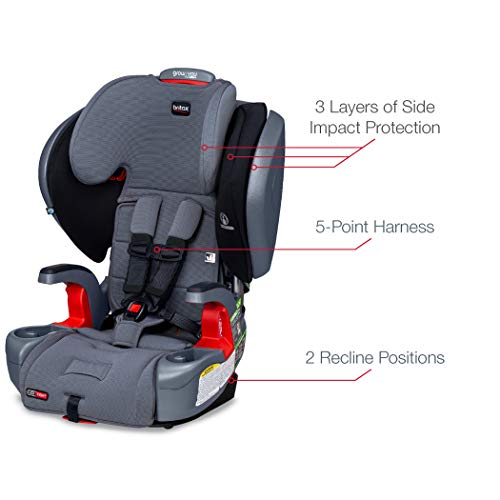 Britax Grow with You ClickTight Plus Harness-2-Booster Car Seat - 3 Layer Impact Protection - 25 to 120 Pounds, Otto Safewash Fabric [Newer Version of Pinnacle]