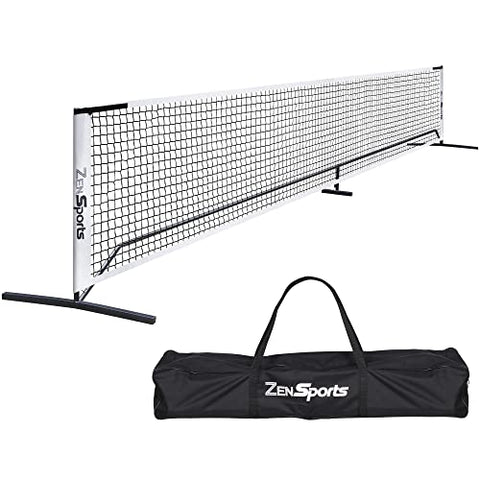 ZENY Portable Pickleball Net Set System with Metal Frame Stand and Regulation Size Net Including Carrying Bag Indoor Outdoor Game