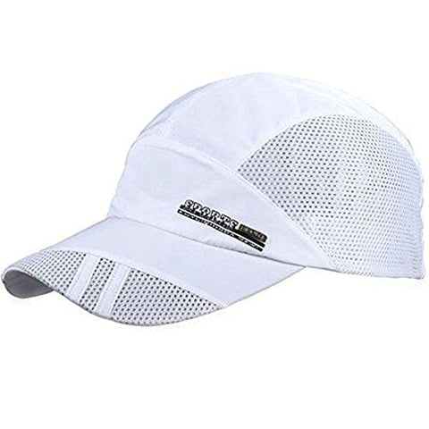 YING LAN Men's Autumn Outdoor Sport Baseball Hat Running Visor Sun Cap White