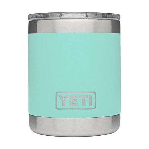 YETI Rambler 10oz Vacuum Insulated Stainless Steel Lowball with Lid, Seafoam DuraCoat