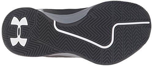 Under Armour Men's Grade School Jet Mid Basketball Shoe, Black (001)/Steel, 7