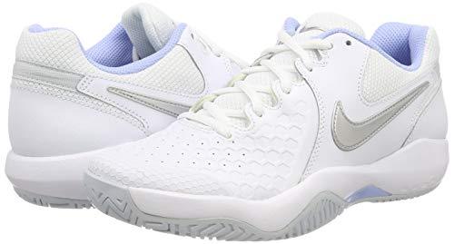 Nike Women's Air Zoom Resistance Tennis Shoes (7 B US, White/Metallic Silver/Pure Platinum)
