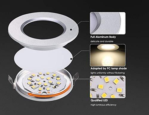 ALOVECO LED RV Lights, 12V Led Lights Dimmable Ultra-Thin RV Lights Interior Waterproof 12 Volt LED Ceiling Lights 3000K Warm White Motorhome Sailboat Yacht(8 Pack)