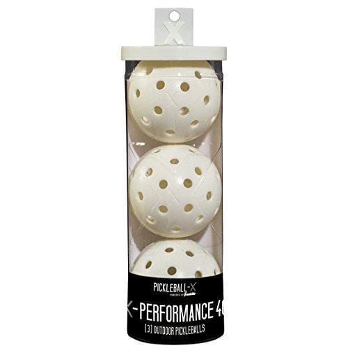 Franklin Sports X-40 Pickleballs - Outdoor Pickleballs - 3 Pack - USAPA Approved - White