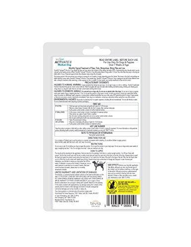 TevraPet Activate II Flea and Tick Prevention for Dogs - Topical, 11-20 Lbs