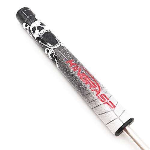 KINGRASP Skull & Spider Pistol GTR 3.0 Golf Putter Grip，Anti-Slip，No Taper Technology，Tacky Polyurethane Material，More Comfortable,More Shock Absorption  (Black/red)