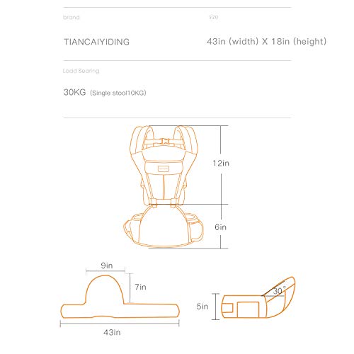 Baby Wrap Carrier with Hip Seat, Windproof Cap, Bite Towel as Well as 6 and 1 Convertible Backpack, Cotton Sling for Infants, Babies and Toddlers - Grey