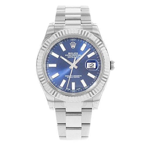 NEW Rolex Datejust II Stainless Steel and 18K White Gold Blue Dial Mens watch 116334 BLIO by Rolex