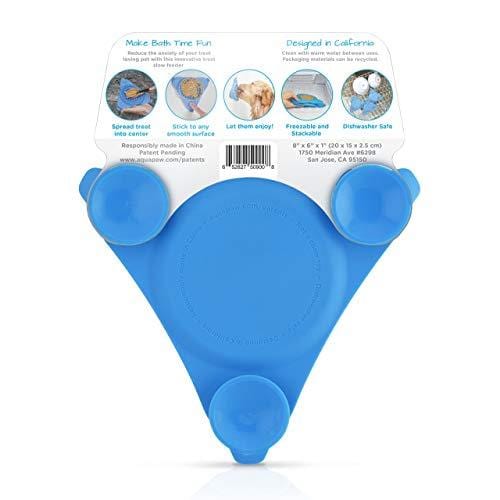 Aquapaw Slow Treater Treat Dispensing Mat Suctions to Wall for Pet Bathing, Grooming, and Dog Training
