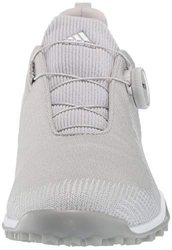 adidas Womens FORGEFIBER BOA Golf Shoe Grey Two/FTWR White/Silver Metallic 7.5 M US [product _type] adidas - Ultra Pickleball - The Pickleball Paddle MegaStore