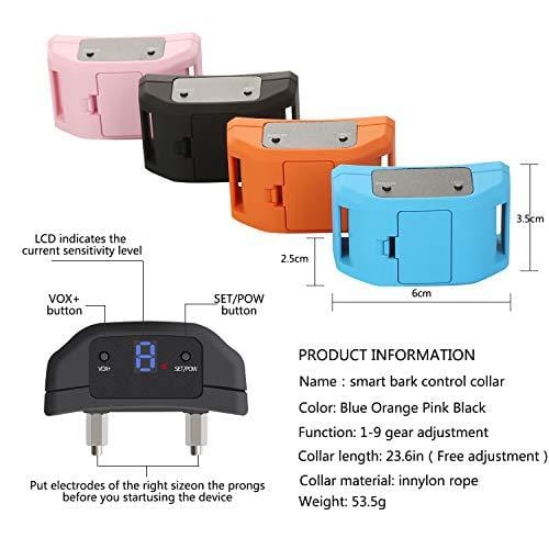GUANGZIYI Anti Bark Collar for Small, Medium, Large Dogs - Bark Shock Collar Device to Stop,Stop Dogs Barking Fast/Vibration/Control Barking/Adjustable Collar [2019 Newest Automatic ]（Black）