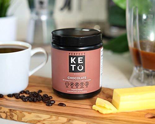 Perfect Keto Exogenous Ketones: Base BHB Salts Supplement. Ketones for Ketogenic Diet Best to Support Weight Management & Energy, Focus and Ketosis Beta-Hydroxybutyrate BHB Salt (Chocolate)
