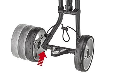 CaddyTek Explorer V8 - SuperLite 4 Wheel Golf Push Cart, Explorer Version 8, Silver [product _type] CaddyTek - Ultra Pickleball - The Pickleball Paddle MegaStore