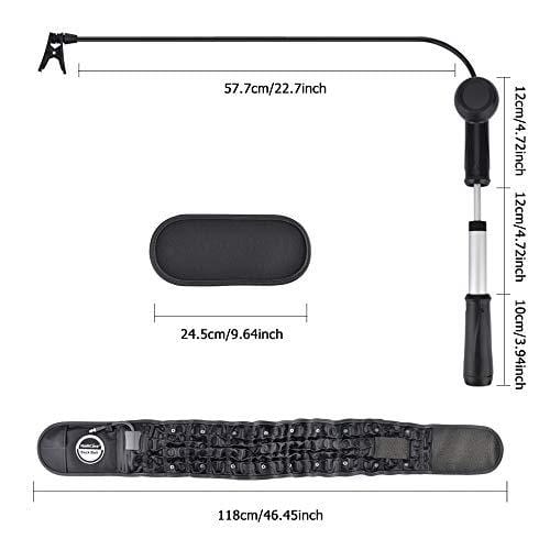 HailiCare Physio Decompression Back Belt Back Brace Back Pain Lower Lumbar Support Back Massage, one Size for 29inches to 49 inches Waists (Black)