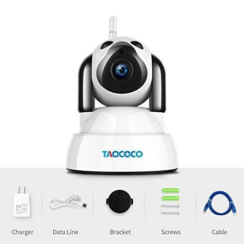 TAOCOCO Dog Pet Camera, Cat WiFi IP Camera, Wireless Surveillance Security Camera, Home Baby Monitor Nanny Cam with Smart Pan/Tilt/Zoom, Motion Detection, Two Way Talking, Infrared Night Vision