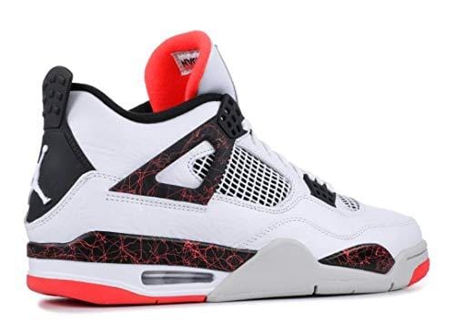 Nike Men's Air Jordan 4 Retro White/Black-Bright Crimson 308497-116 (Size: 10.5)