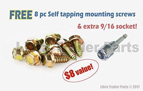 Set of 2 5000 lb 24" RV Trailer Stabilizer Leveling Scissor Jacks w/handle & Power Drill Socket & hardware -part#26020