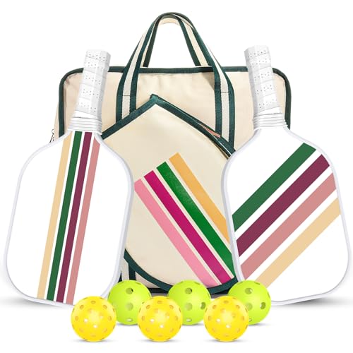Sprypals Pickleball Bag Pickleball Backpack for Women Men,USAPA Approved Fiberglass Pickleball Paddles Set of 2 with 4 Pickleballs,Premium PickleBall Tote Bag Cute Pickleball Bags for Ladies