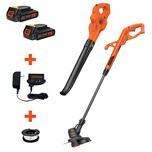 BLACK+DECKER LCC222 20V MAX Lithium String Trimmer/Edger, Sweeper Plus, 10"