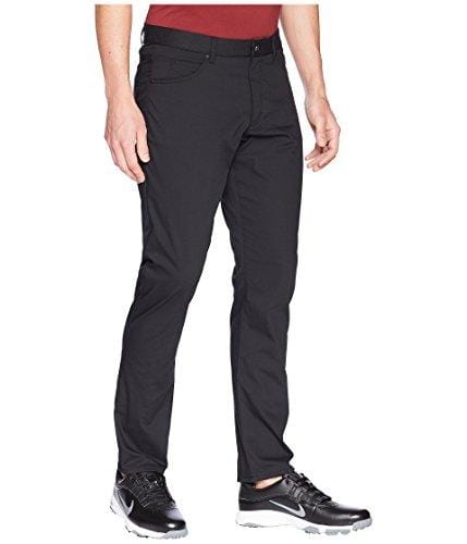 NIKE Men's Flex Slim 5-Pocket Golf Pants, Black/Wolf Grey, Size 32/30