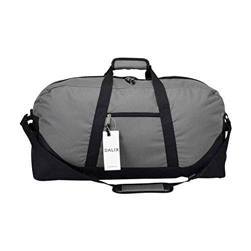 DALIX 25" Big Adventure Large Gym Sports Duffle Bag in Gray