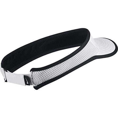 NIKE Women's Aerobill Featherlite Adjustable Visor, White/White/Black/Black, One Size