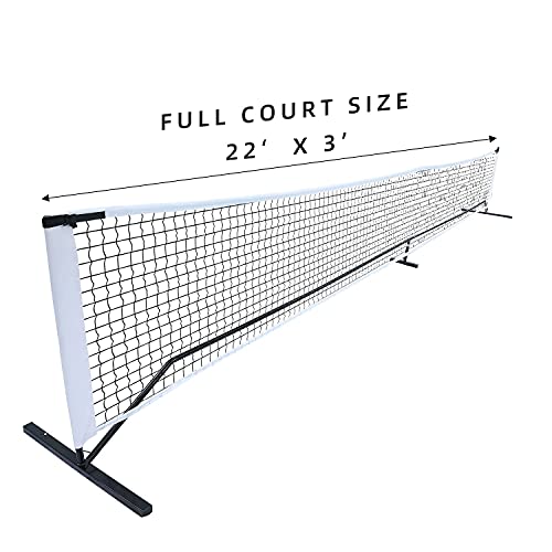 YOLENY Portable 22 FT Pickleball Net Set with Carrying Bag, Steel Frame Weather-Proof, Outdoor Games for Kids and Adults, Pickleball Game Set Regulation Size for Lawn, Playground, Beach, Driveway
